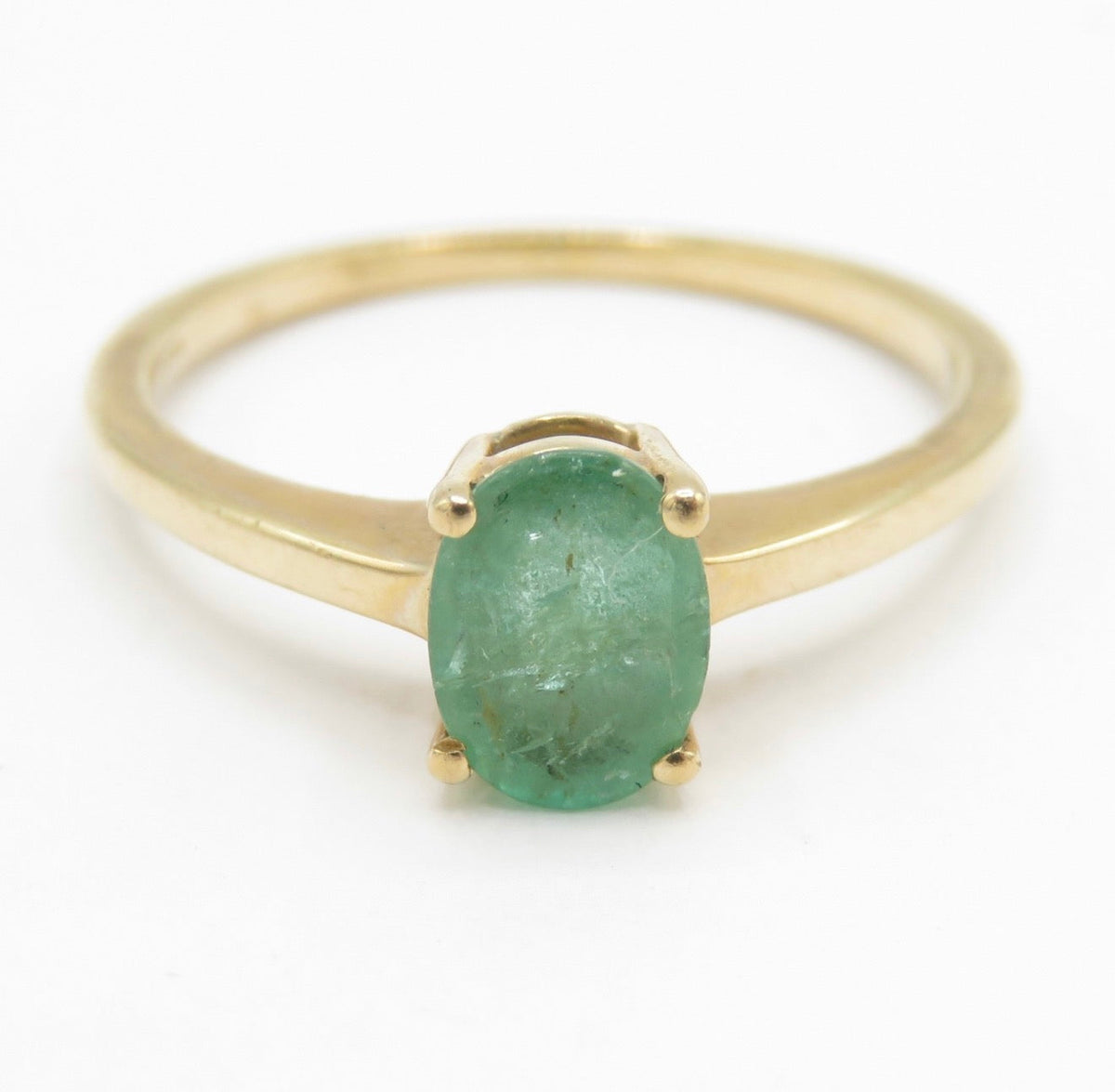 TGGC Emerald Ring 9ct Gold Size N 1/2