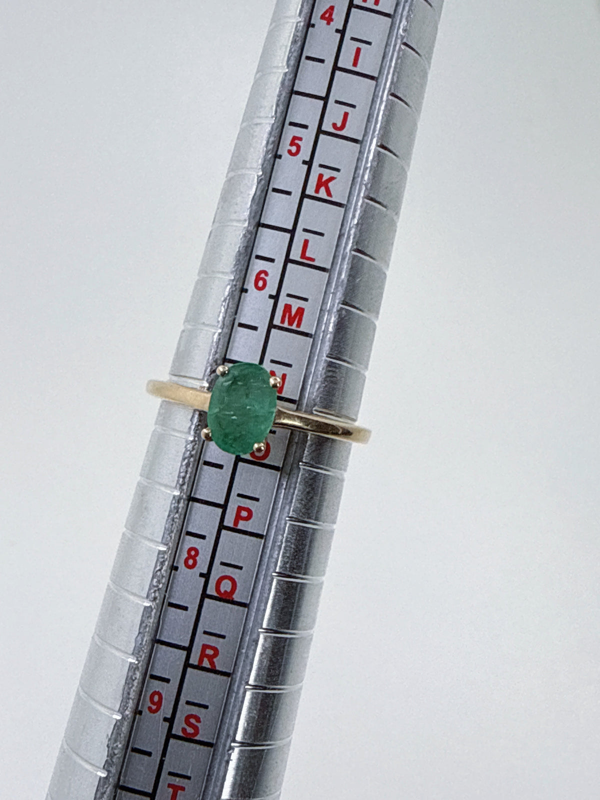 TGGC Emerald Ring 9ct Gold Size N 1/2