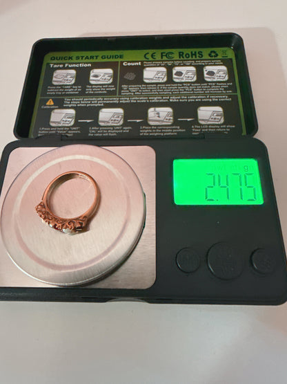 Vintage Birmingham 9ct Gold Garnet Opal Ring
