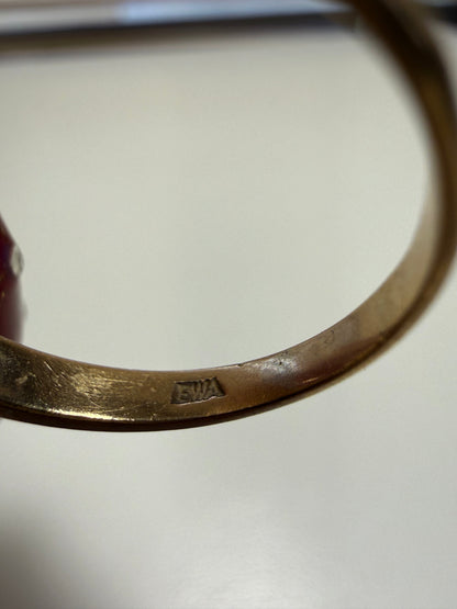 Vintage 1979 London 9ct Gold DEAREST Acrostic Ring Size Q1/2