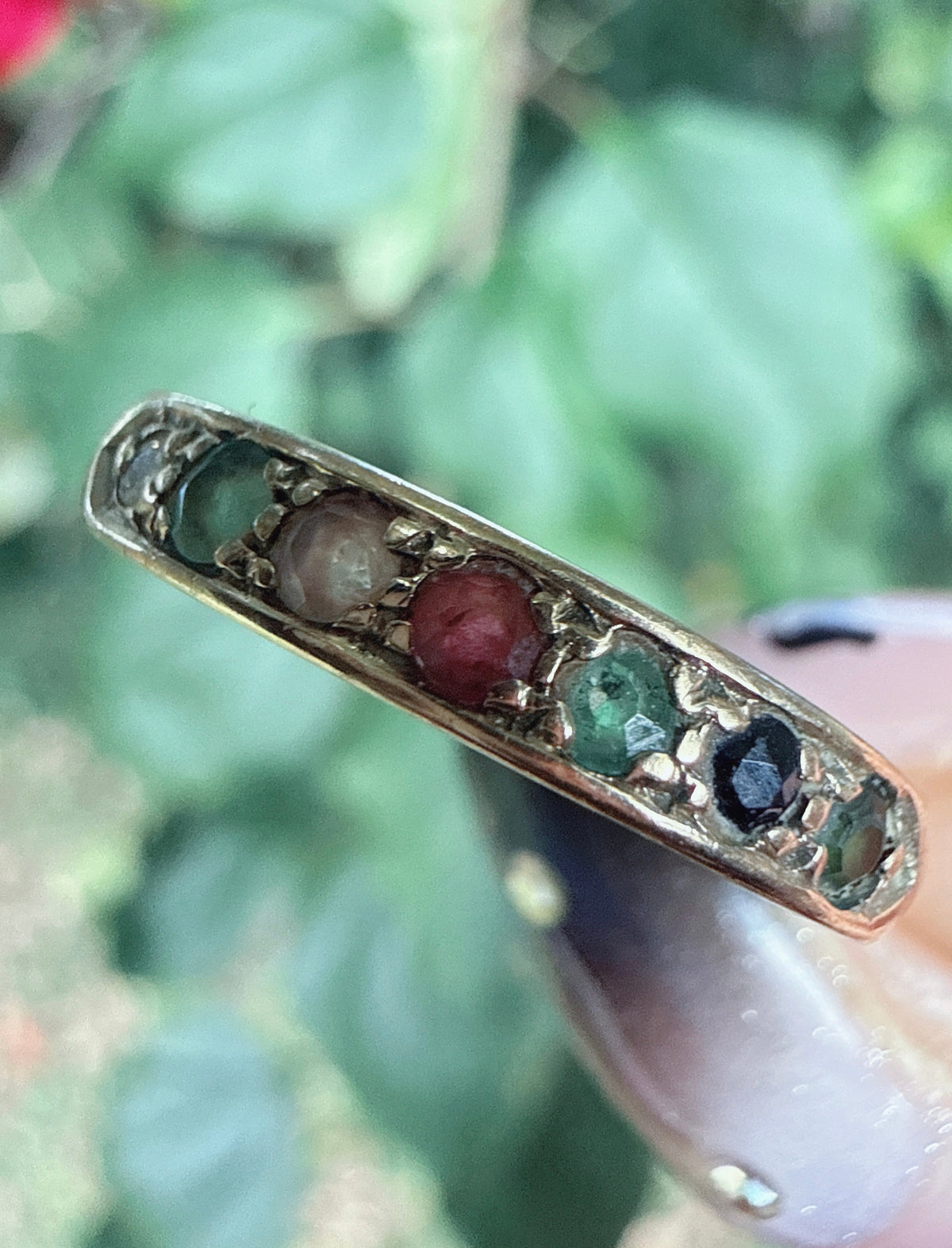 Vintage 9ct Gold Dearest Acrostic Ring Size M