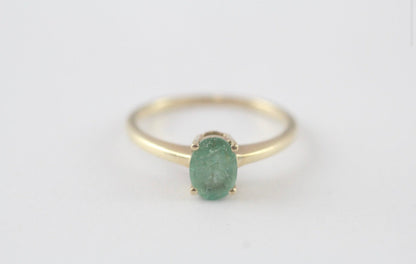TGGC Emerald Ring 9ct Gold Size N 1/2